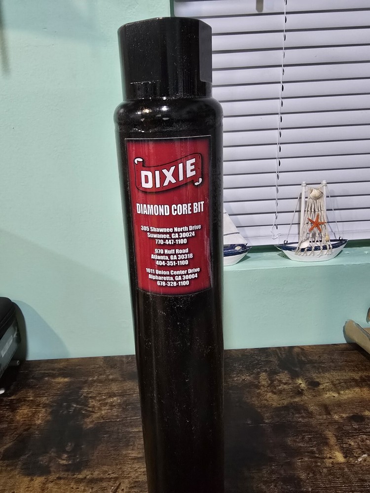 dixie 2-1/2" dry diamond core drill bit 1" thread shank concrete drilling bit