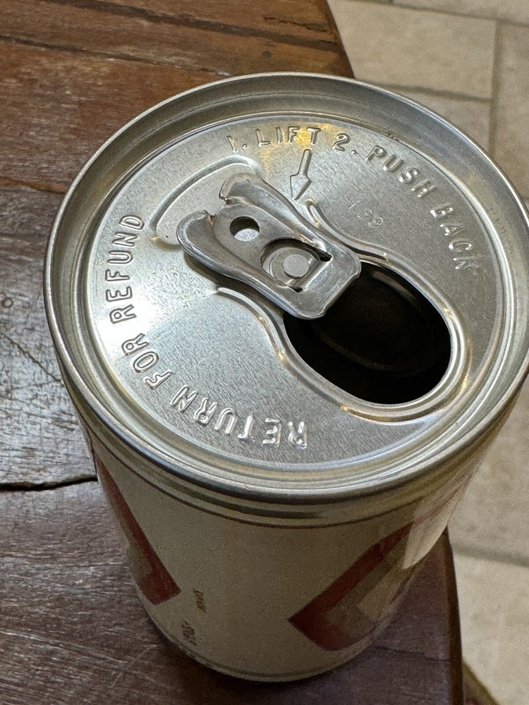 Molson Light Beer - 355 ml Empty Beer Can Top Opened - Canada