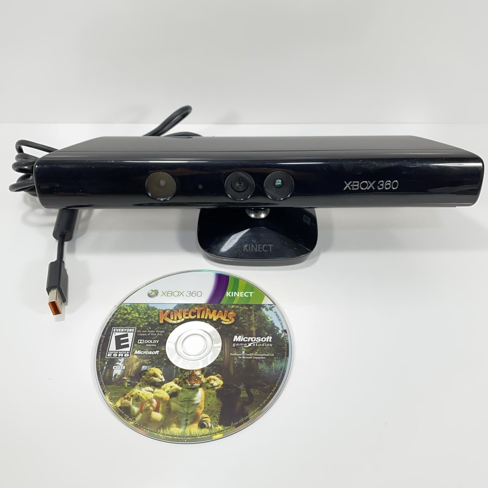Microsoft 1414 Xbox 360 Kinect Sensor Bar & Kinectimals Game - Tested