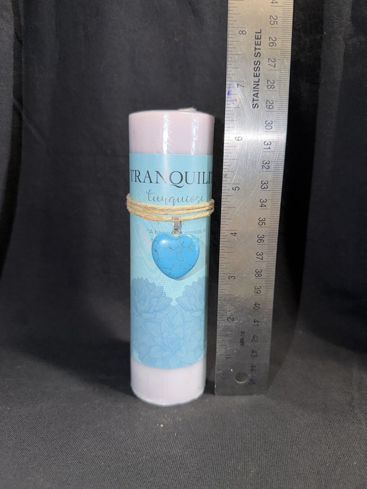 Tranquility Candle with Turquoise Heart Pendant