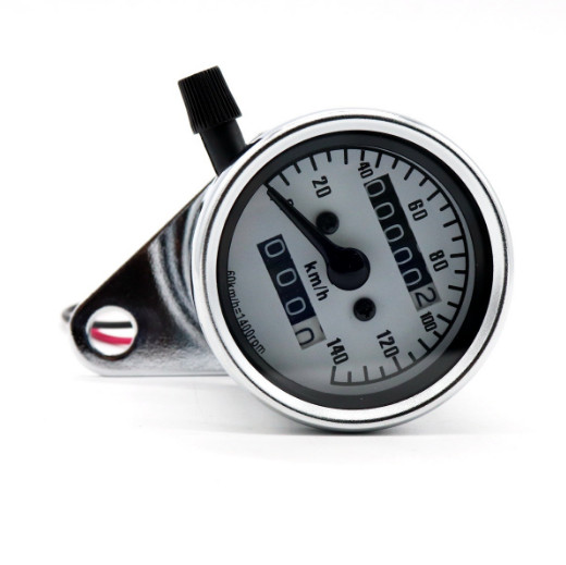 Universal Motorcycle Retro Speedometer LED Indicator Odometer 12V Speed Meter