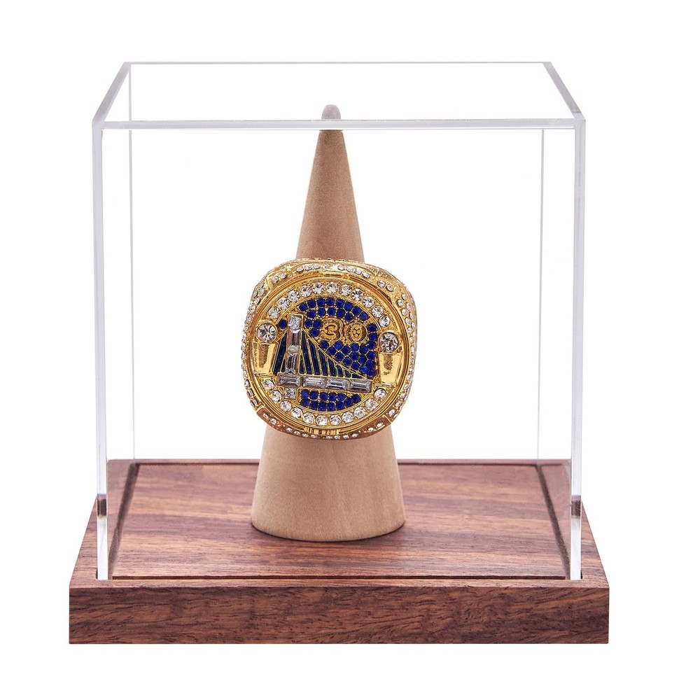 Championship Ring Display Case, No Assembly Required 1 Pack Ring, Transparent