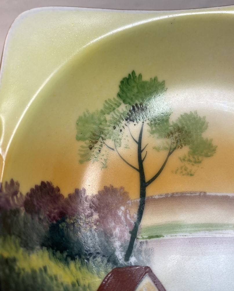 Meito China Hand Painted Handled Bowl