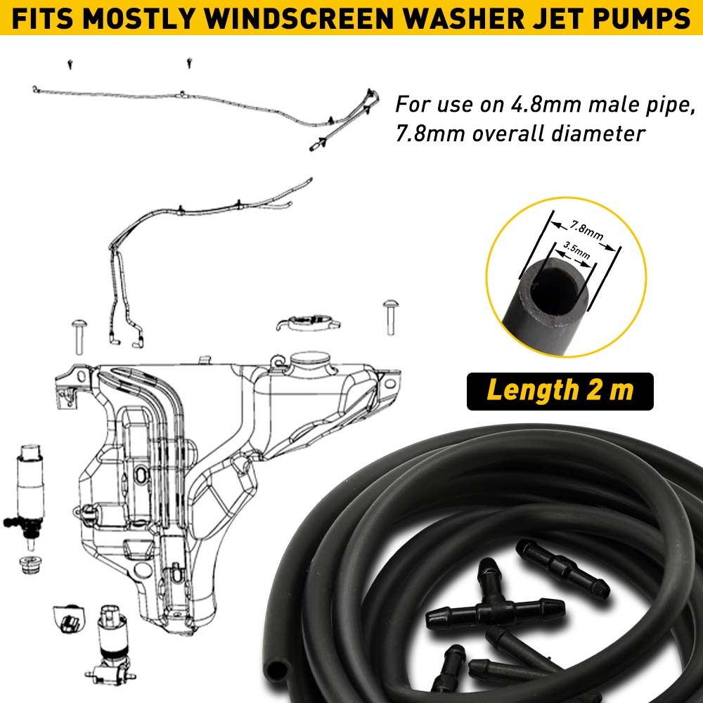 2Pcs Front Hood Windshield Washer Nozzle Jet Spray For 2004-2009 Dodge Durango