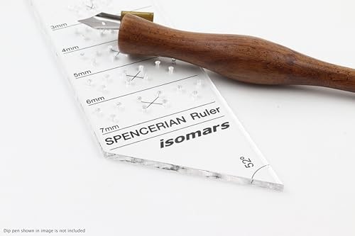 Calligraphy Engrosser Spencerian Ruler Acrylic Writing Guide Drafting Tool