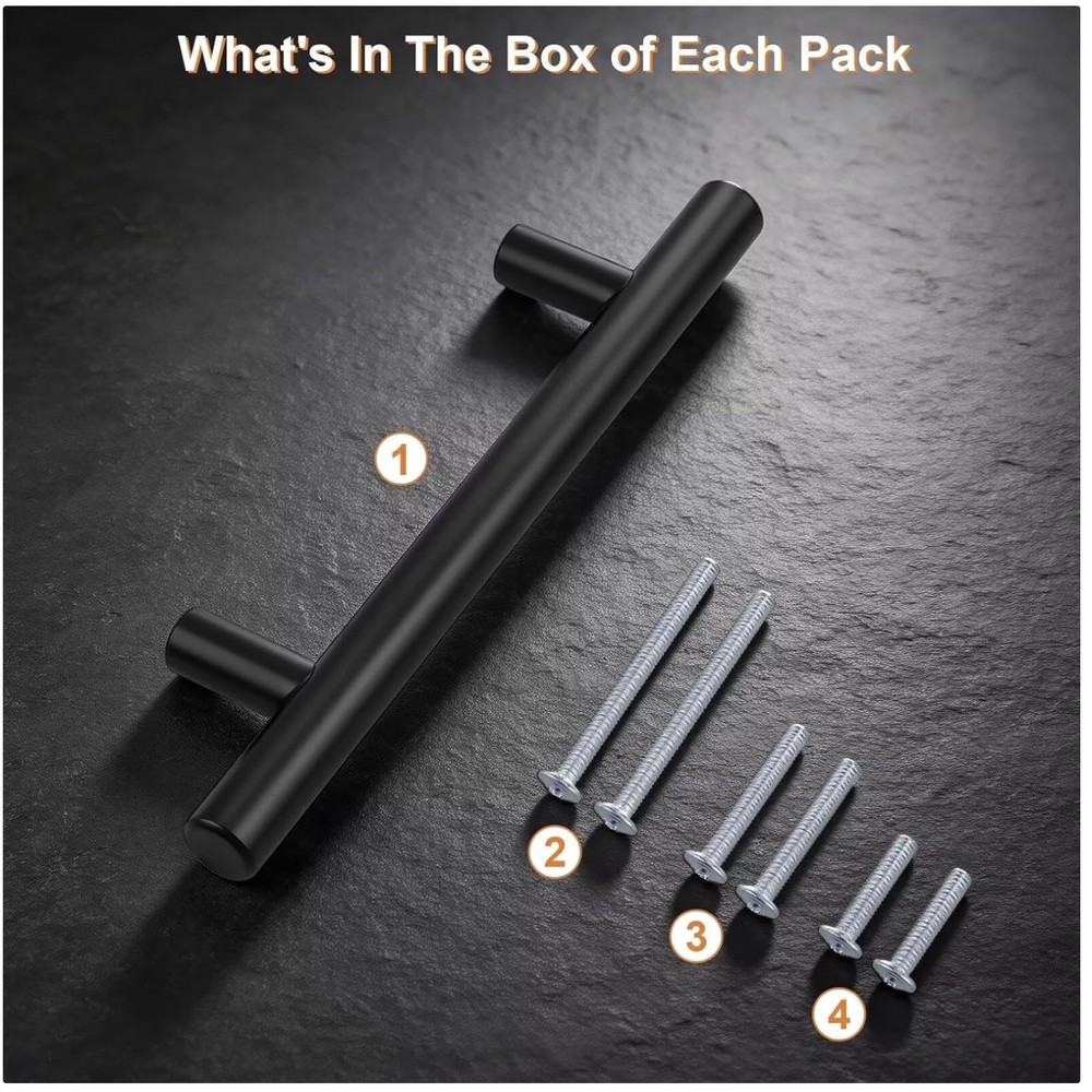 30 Pack Kitchen Cabinet Handles - Hole Centers 3.75"