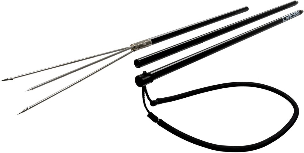 Aluminium Pole Spear, Black, 3 pcs, 6.5 ft