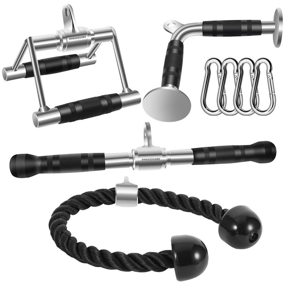 Tricep Press Down Cable Machine Attachment, Body Building, LAT Pulldown Attac...