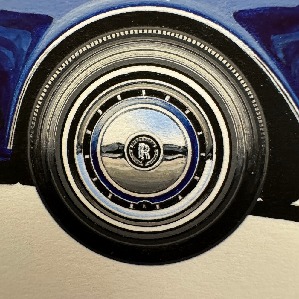 1993 Rolls Royce Corniche Convertible Car Illustration Art Drawing Robert Preis