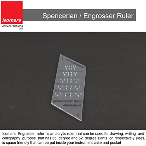 Calligraphy Engrosser Spencerian Ruler Acrylic Writing Guide Drafting Tool