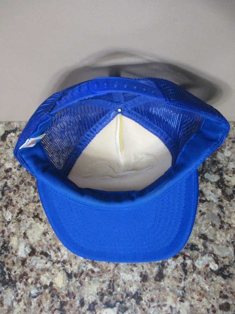 Vtg. Blue/White WordPerfect Connection Snapback Trucker Hat - Computer Software