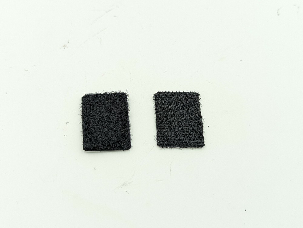 Hook and Loop Strip Square Adhesive Sticky Back Fastener BLACK 25 Sets