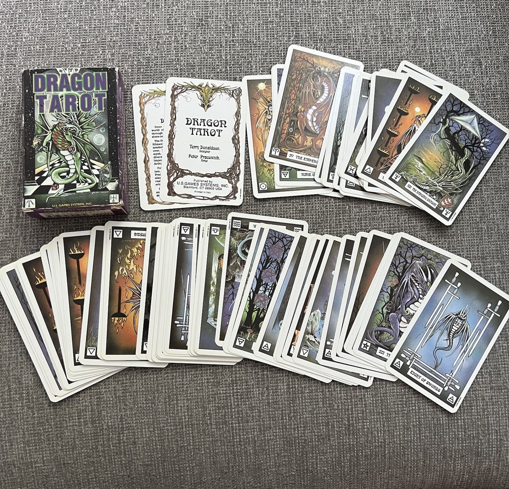 Vintage Dragon Tarot Deck - US Games Systems - Complete W/ Instructions - 1995