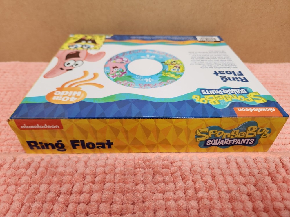 Nickelodeon SpongeBob SquarePants "Soak Up Positivity" 40" Inflatable Ring Float
