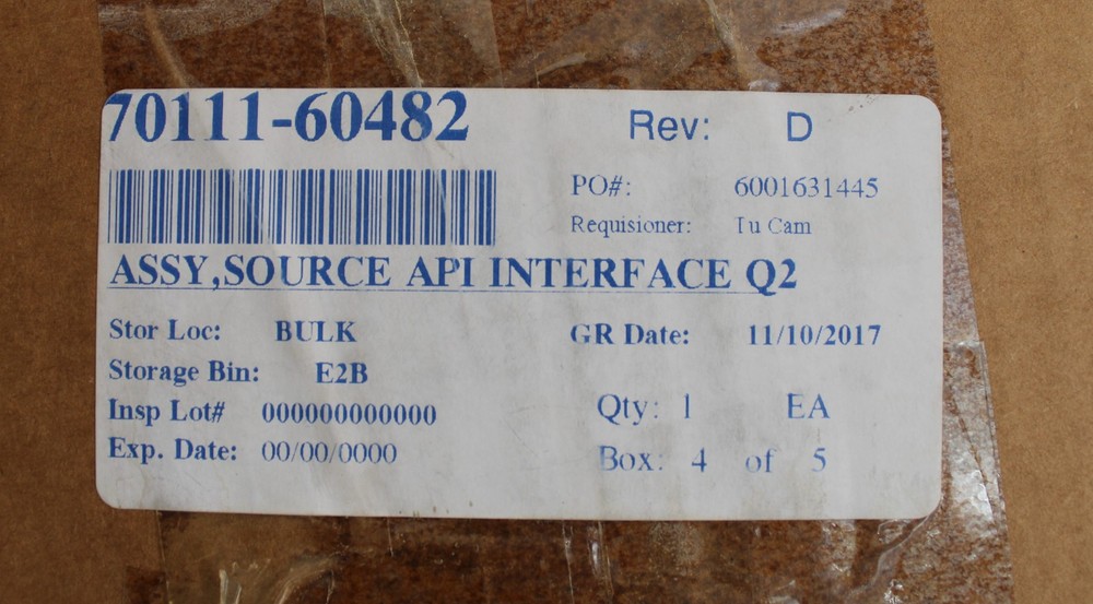 Thermo Fisher 70111-60482 API Ion Source Interface Mounting Flange TSQ Quantum