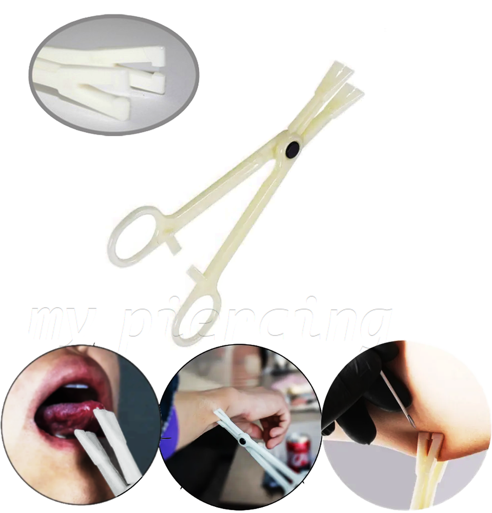 Sterilized Disposable Slotted Pennington Forceps Body Piercing Tools
