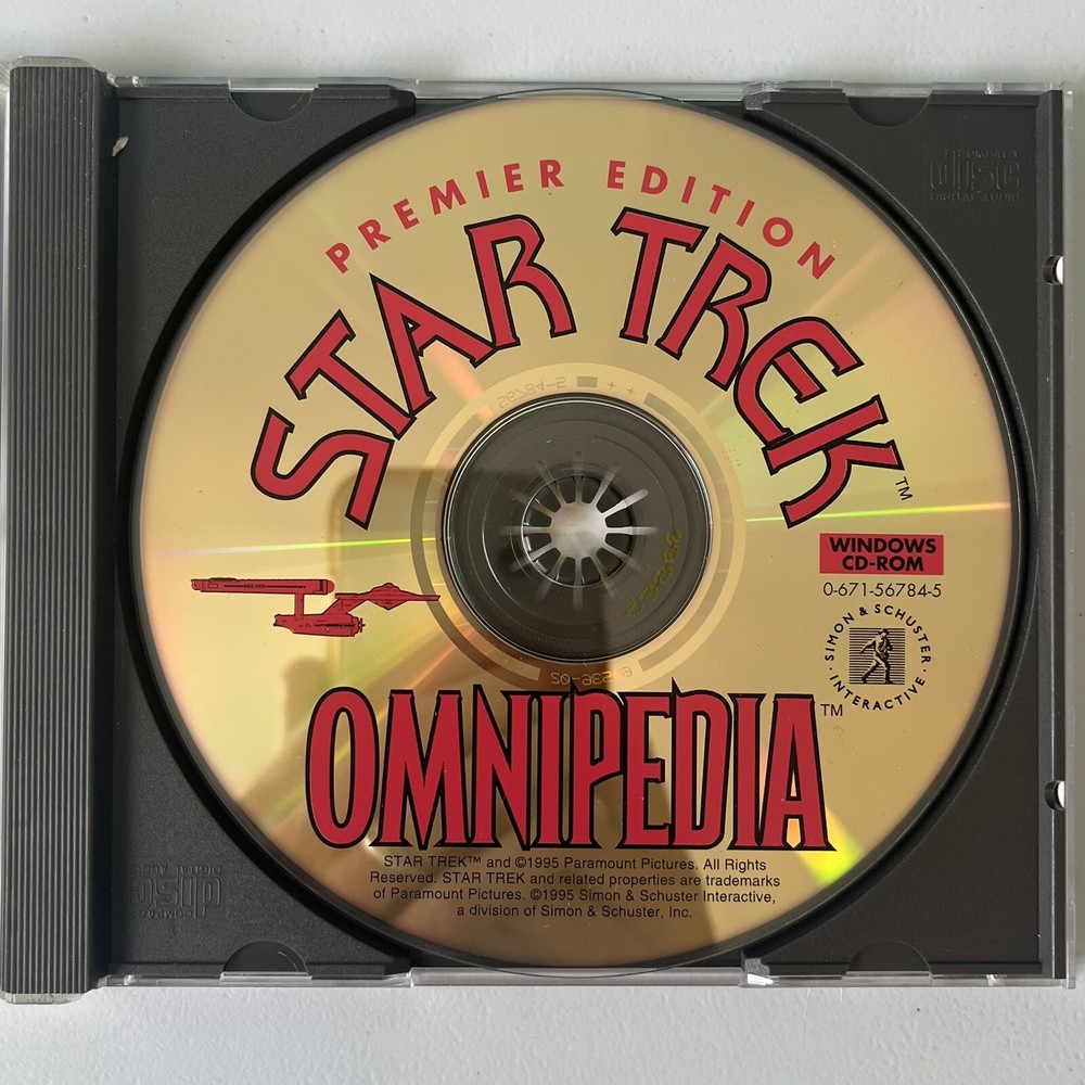 Star Trek Omnipedia Software For Windows CD-ROM 1995 Simon & Schuster