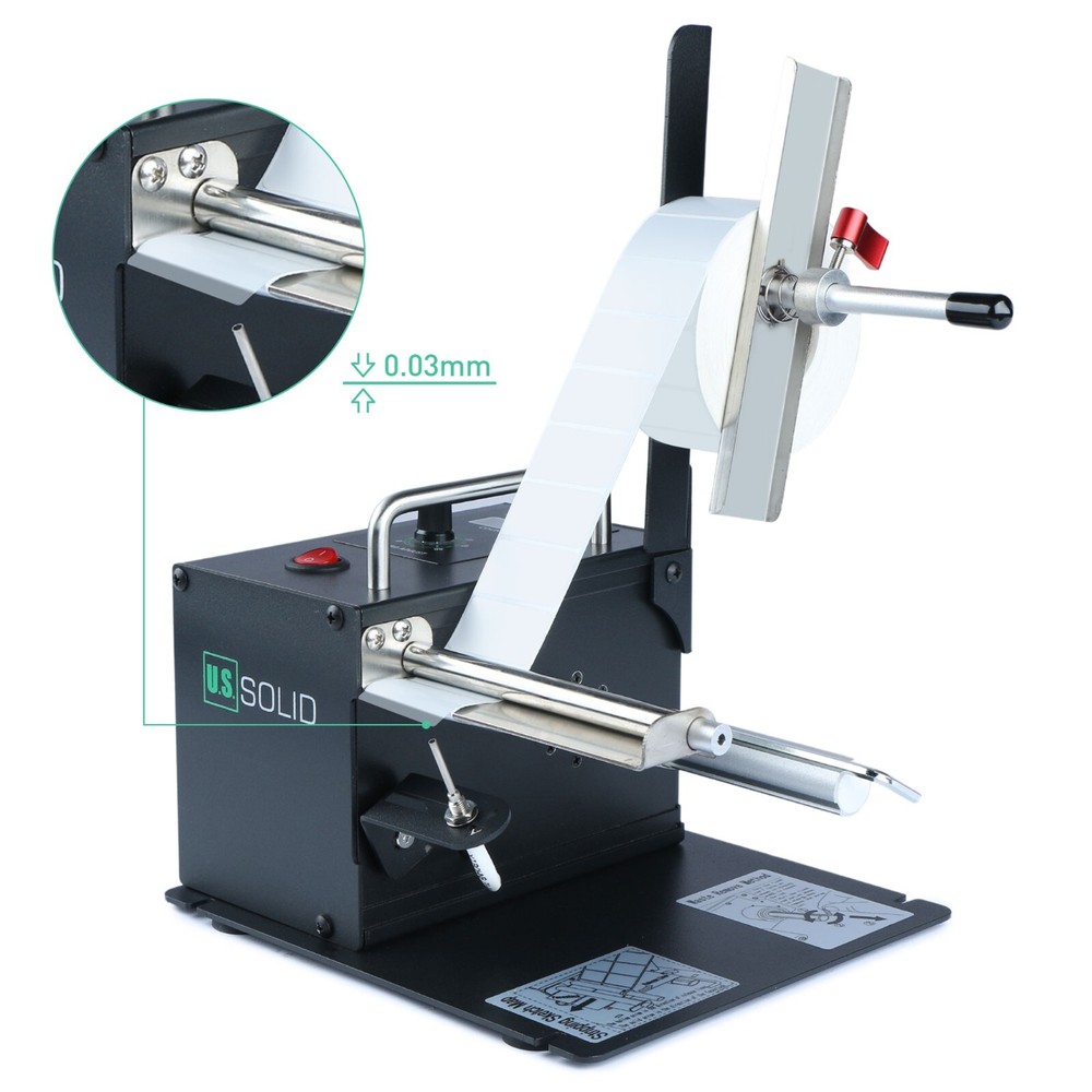 U.S. Solid Automatic Label Dispenser Machine w/ Counter- Clear Label Width 115MM