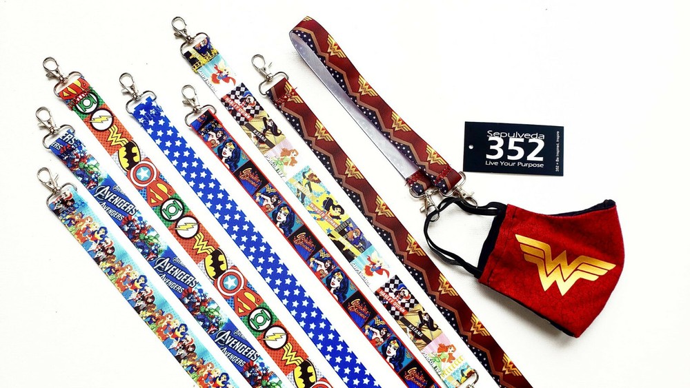 Superhero Dc Comics, Marvel, face mask Lanyard