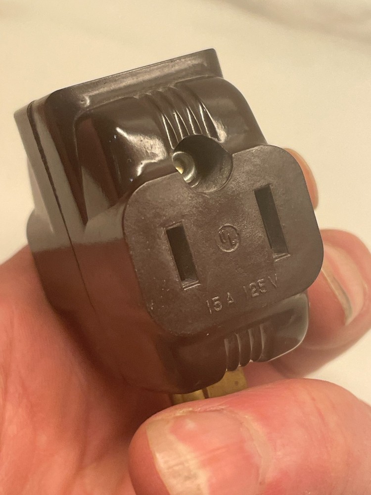 Vintage Bakelite Wall Socket Multi Plug Adapter Extension 1940’s