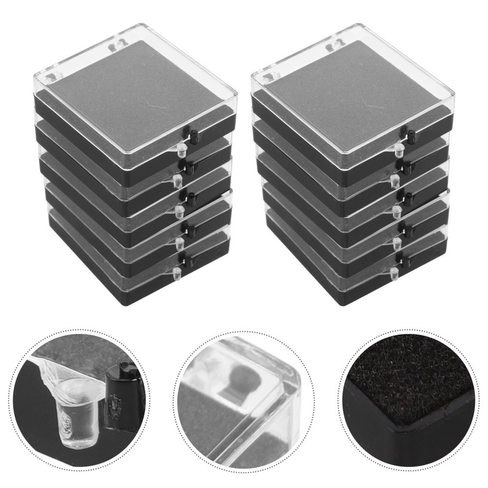 10 Pcs Brooch Collection Box Pin Badges Display Case Holder Storage Boxes