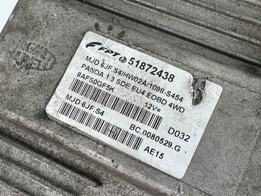 Fiat Panda II 2008 Engine Control ECU 51872438 kW GENUINE BVV3473