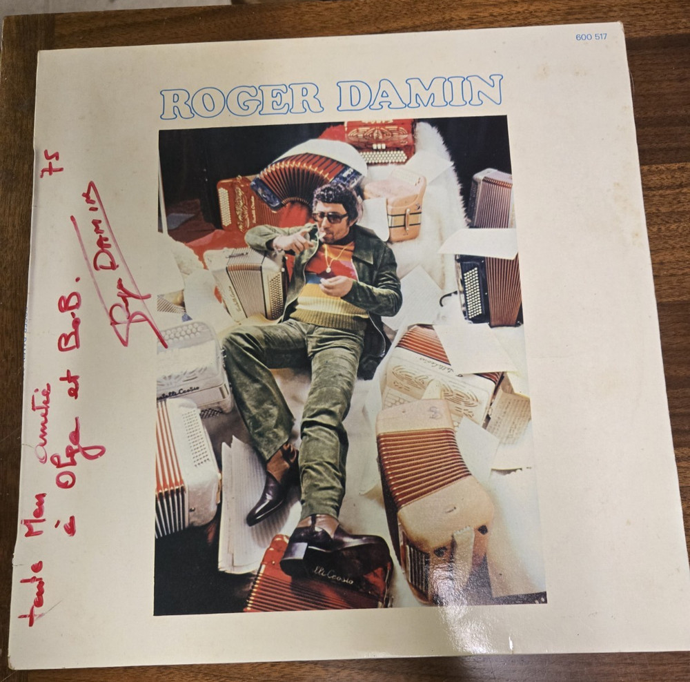 Vintage Roger Damin Signed Record Album