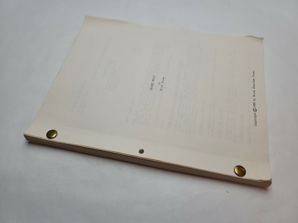 DESERT MUSIC / Brook Stowe 1988 Unproduced Movie Script Screenplay
