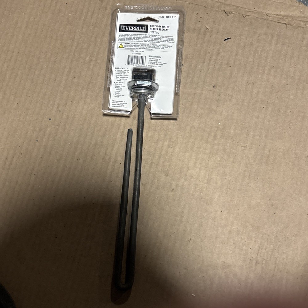 Everbilt Fold-Back Screw-In Alloy Water Heater Element Stainless Steel