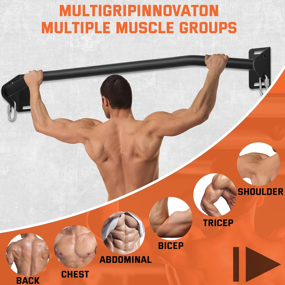Pull up Bar Wall Mounted-Heavy Duty Joist Mounted Pull up Bar-Premium Strength T