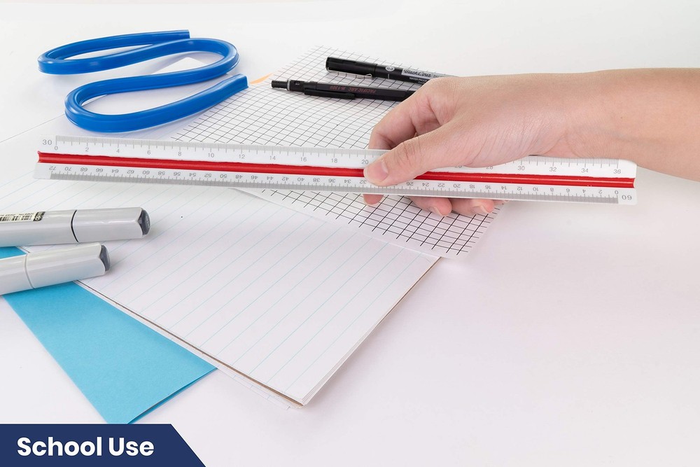 Pacific Arc Engineer Triangle Scale Ruler 12 Inch 12 Inch, | 12 in