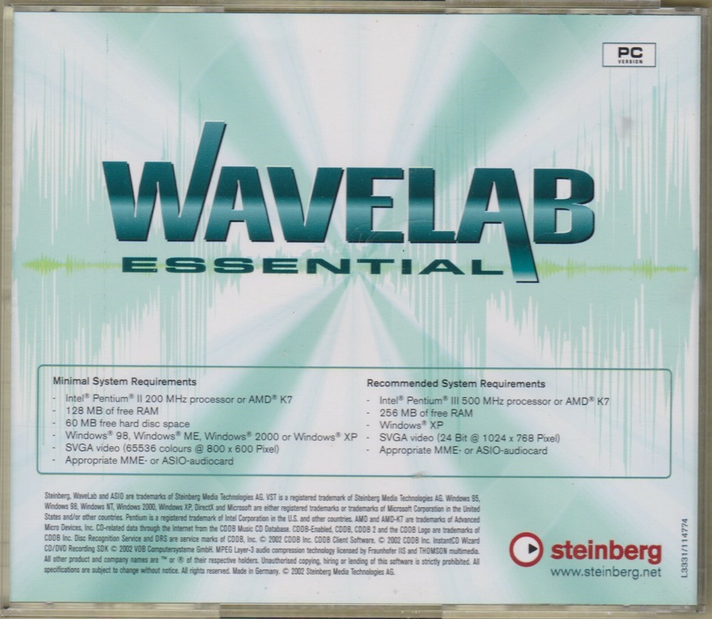 WaveLab 4 Pro-Edit, ULTIMATE MASTERING SOFTWARE - Red Book CD Burning +++++++++