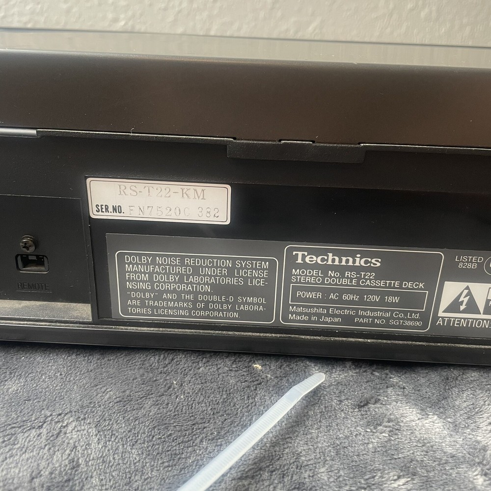 Vintage Technics RS-T22 Stereo Double Cassette Deck - Tested