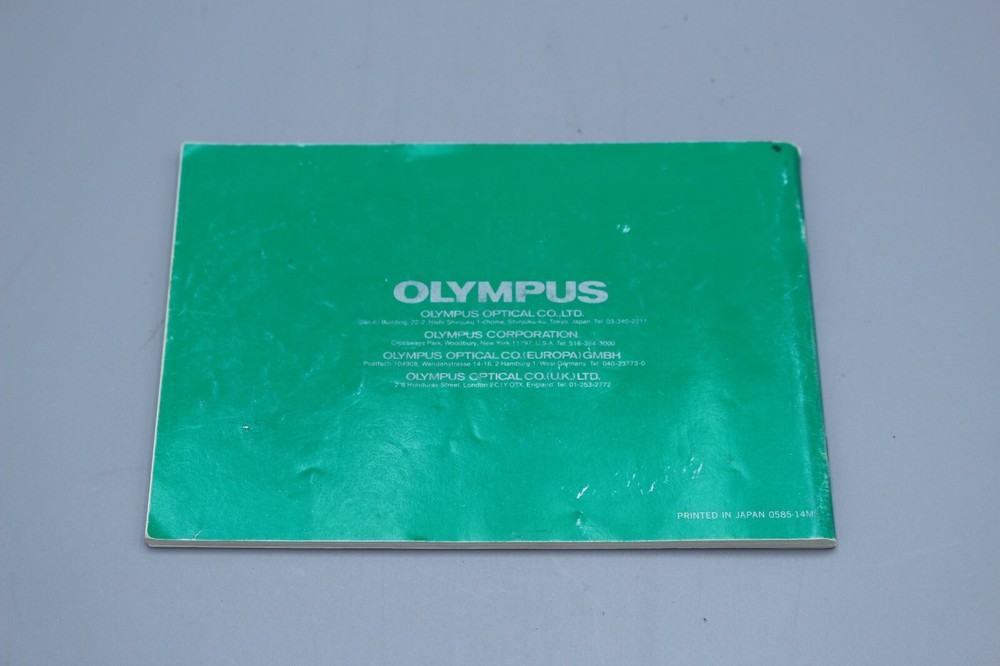 Olympus OM-PC Instruction Manual