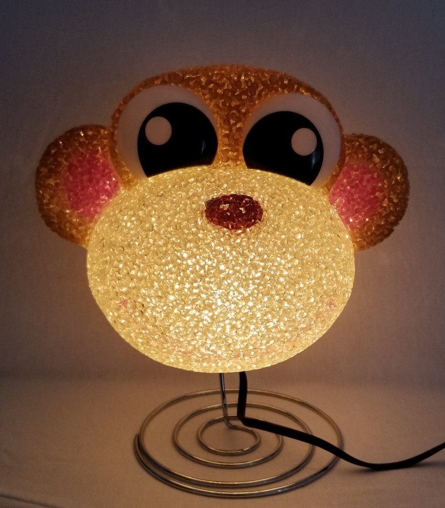 Monkey Face Popcorn Lamp Spring Base 8.75" TALL