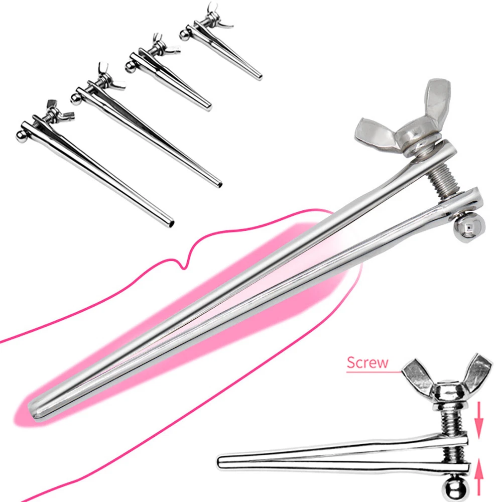 Stainless Steel Urethral Dicks Adjustable Penis Plug Dilator Stretcher Expander