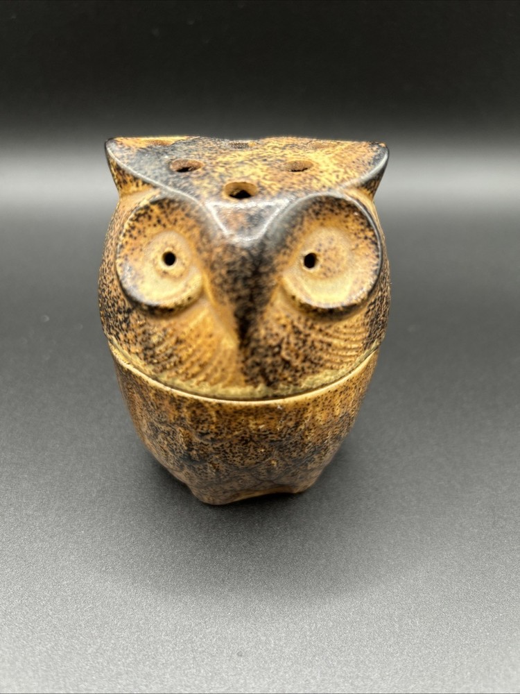VTG Stoneware Owl Incense Burner, 2 Pcs