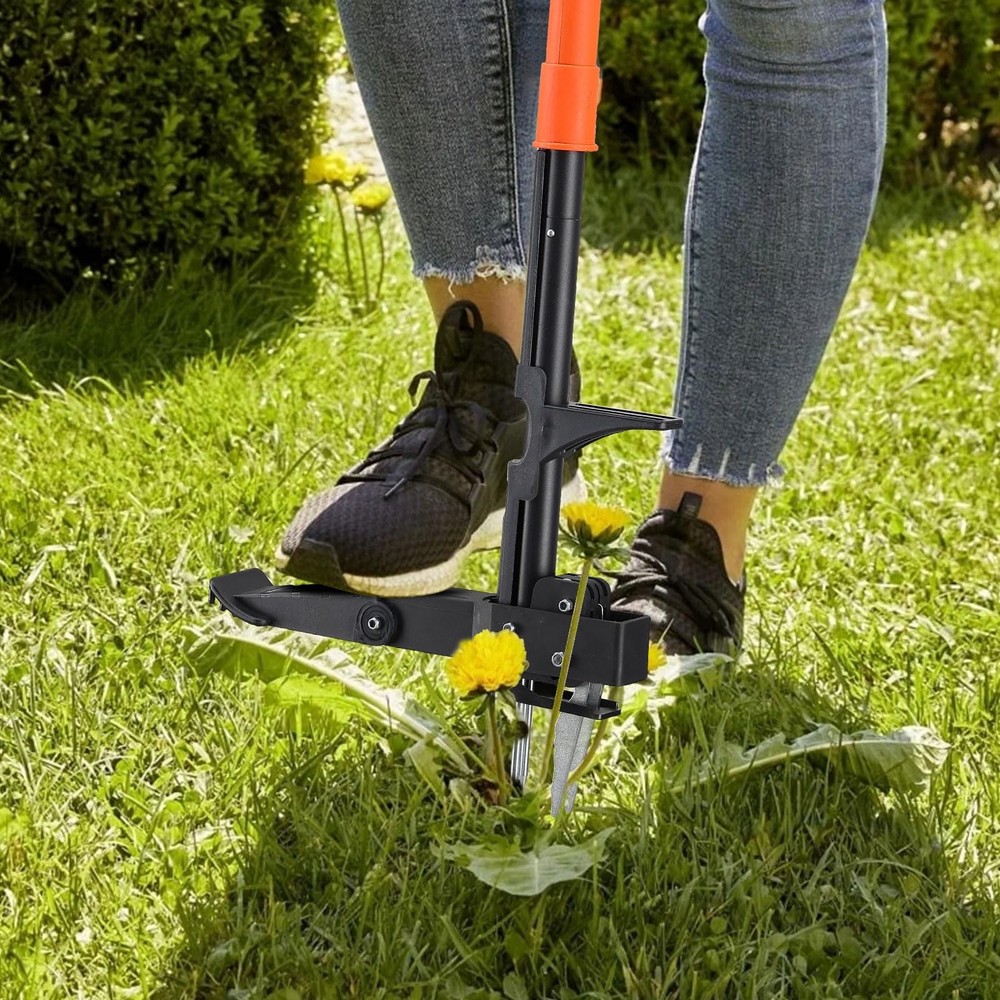 Weed Puller Tool with Long Handle, 43Inch Stand Up Weeder Hand Tool, Easily R...