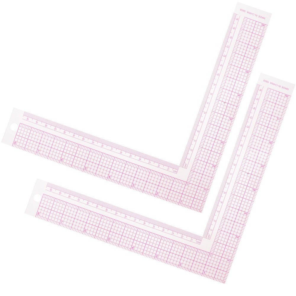 2Pcs Tailor Ruler Square Curve Ruler for Sewing and Quilting Tools
