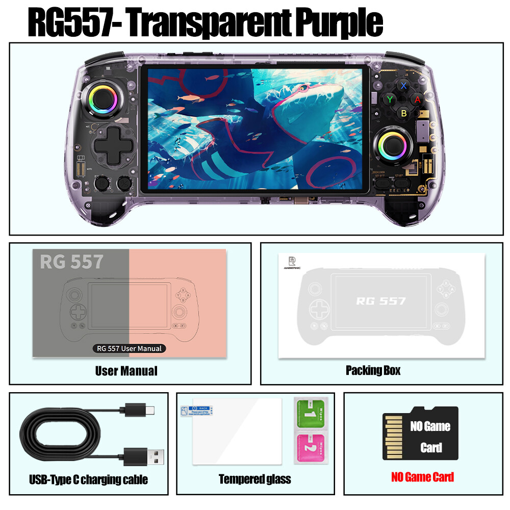 RG557 Handheld Game Console Android 14 5.48' AMOLED Screen