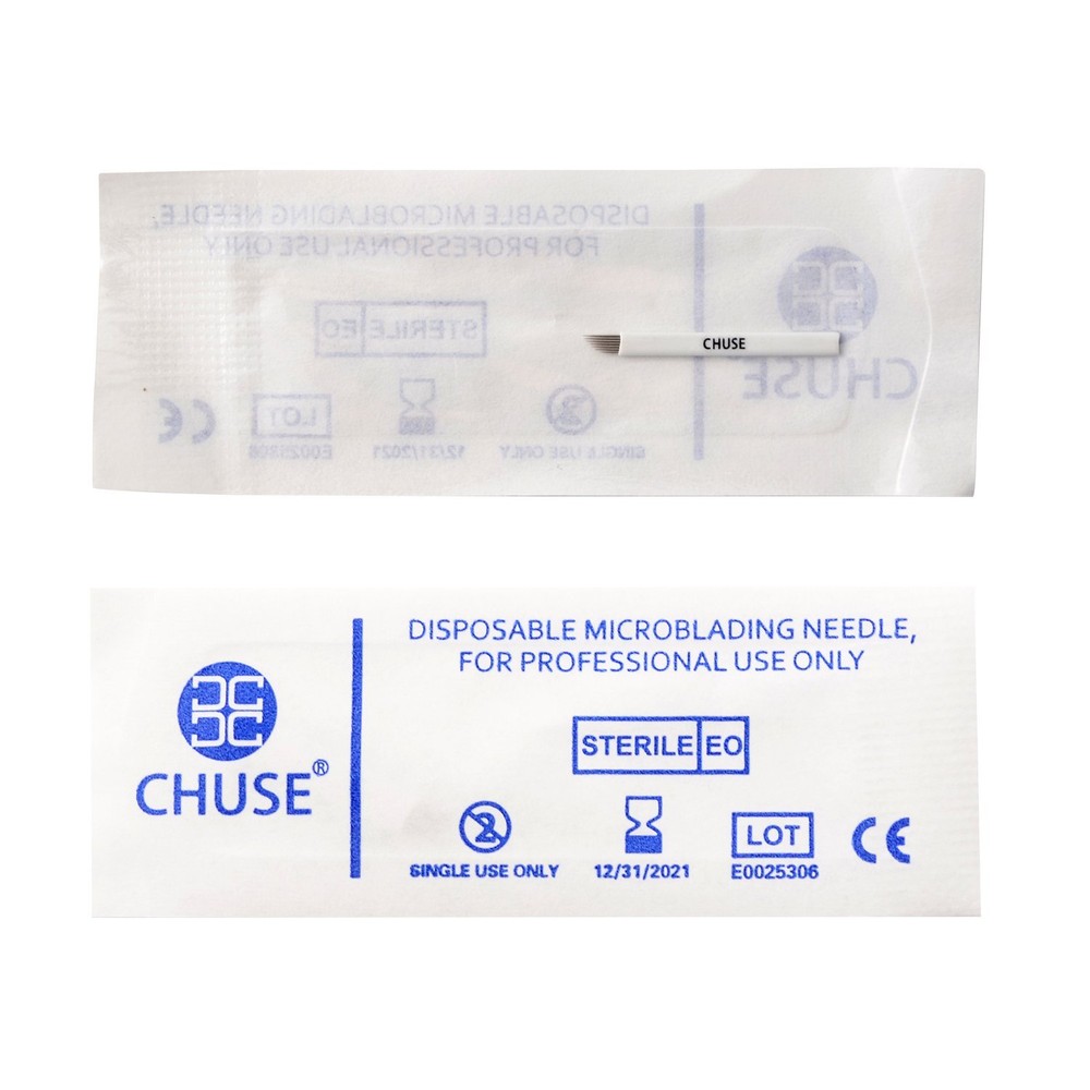 50pcs/box Chuse Microblading Needles Eyebrows Permanent Makeup Blades U-pick Pin