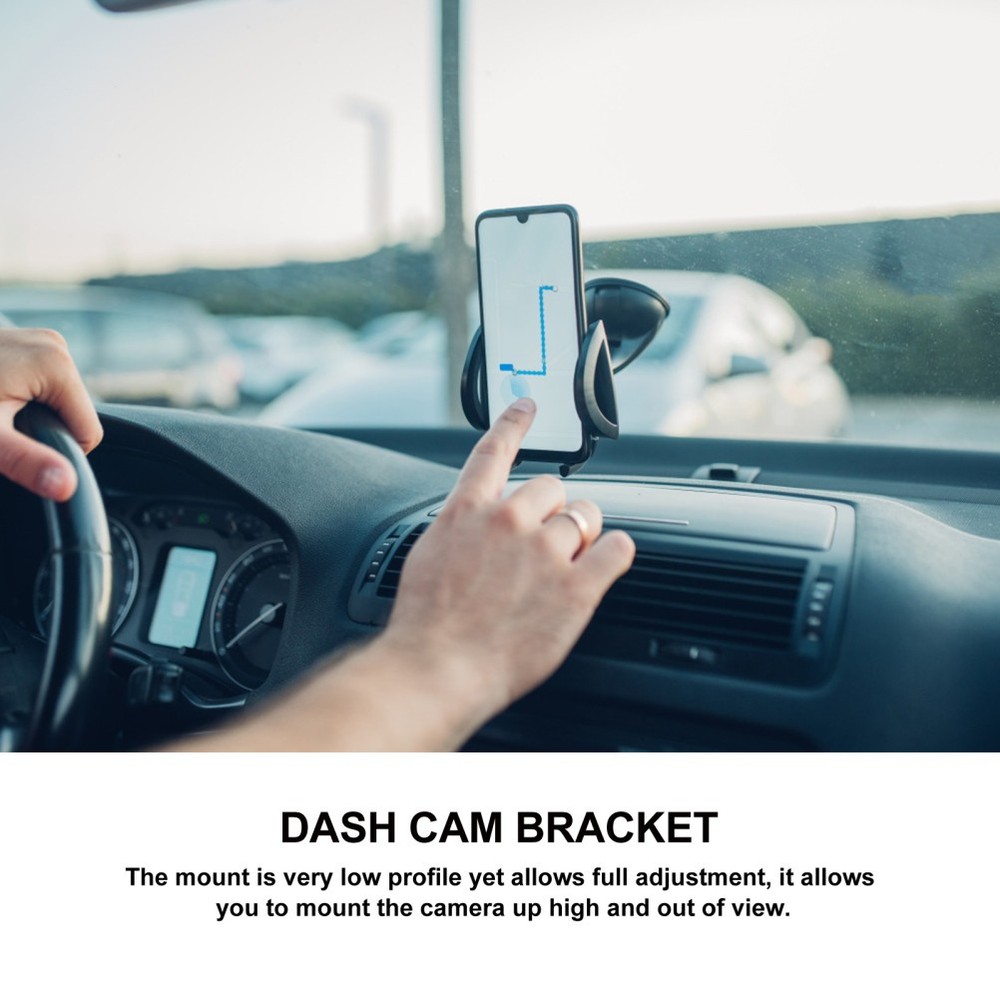 2 Pcs Adhesive Suction Cups Versatile Bracket Dash Cam Car Camera Mount