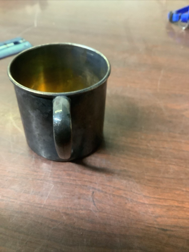 Oneida Silversmiths Silver Plated Baby Cup Vintage Engraved