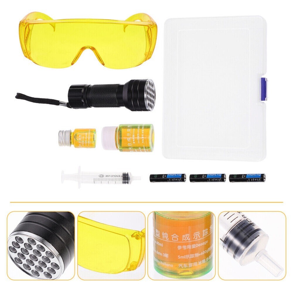 Easy to Use UV Flashlight Kit for AC Leak Testing Perfect for Refrigeration