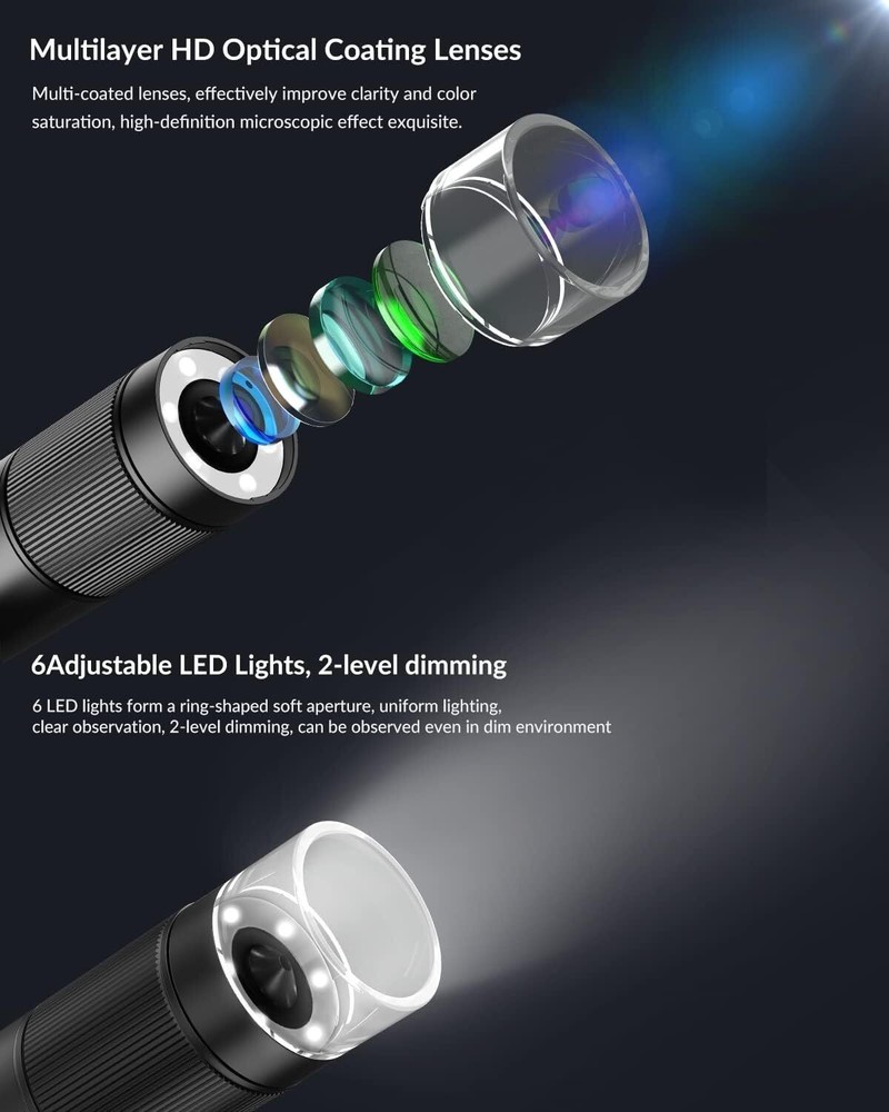 Handheld Digital Microscope 800X HD w/ 2" LCD Screen Pocket Microscope