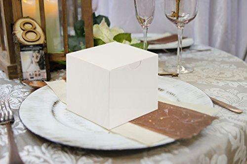 Mesha Small White Gift Boxes 4x4x4 (100 Pack) Gift Boxes with Lids for