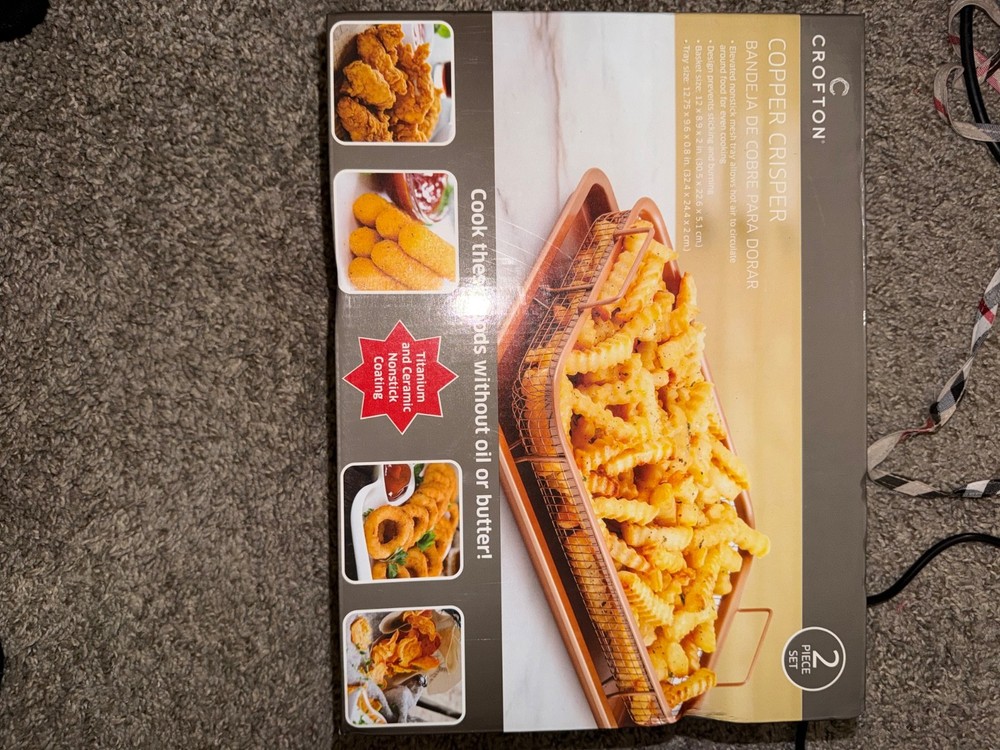 Crofton Copper Crisper 2 Piece Set - NEW