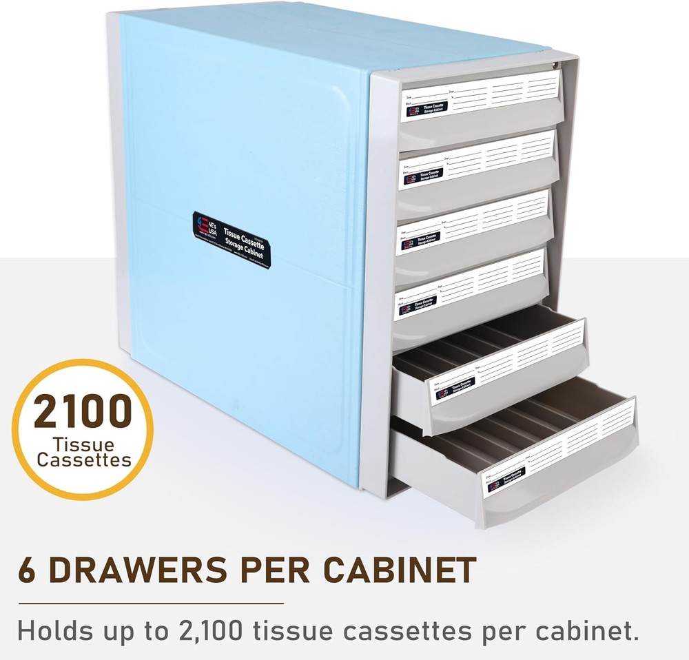 Tissue Cassette Storage Cabinet Lab Tissue Block Storage w/ 6 Drawers Stackable