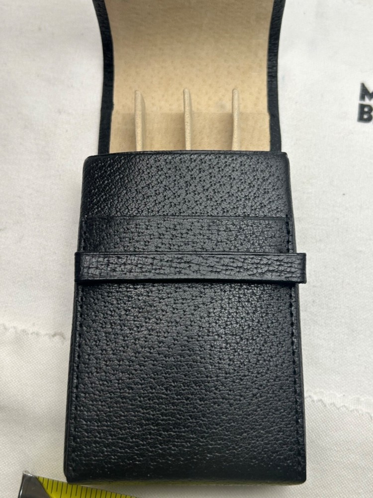 Levenger Leather hard case, for 4 pens-Mint