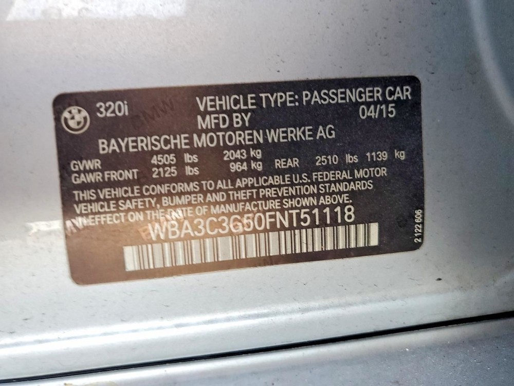 320I 2015 Glove Box 4982380
